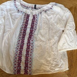 Embroidered White Blouse